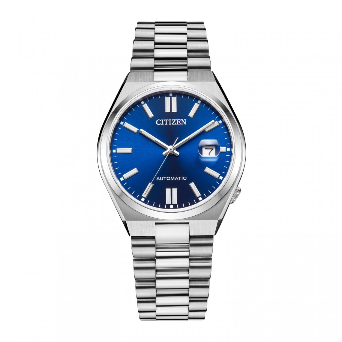 Montre Citizen Tsuyosa NJ0150 81L automatique acier fond bleu