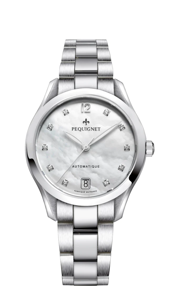 Montre Pequignet Elegance 4000503SCD 1 nacre et diamants