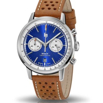 Montre LIP Rallye 671810 mécaquartz cadran bleu 41 mm