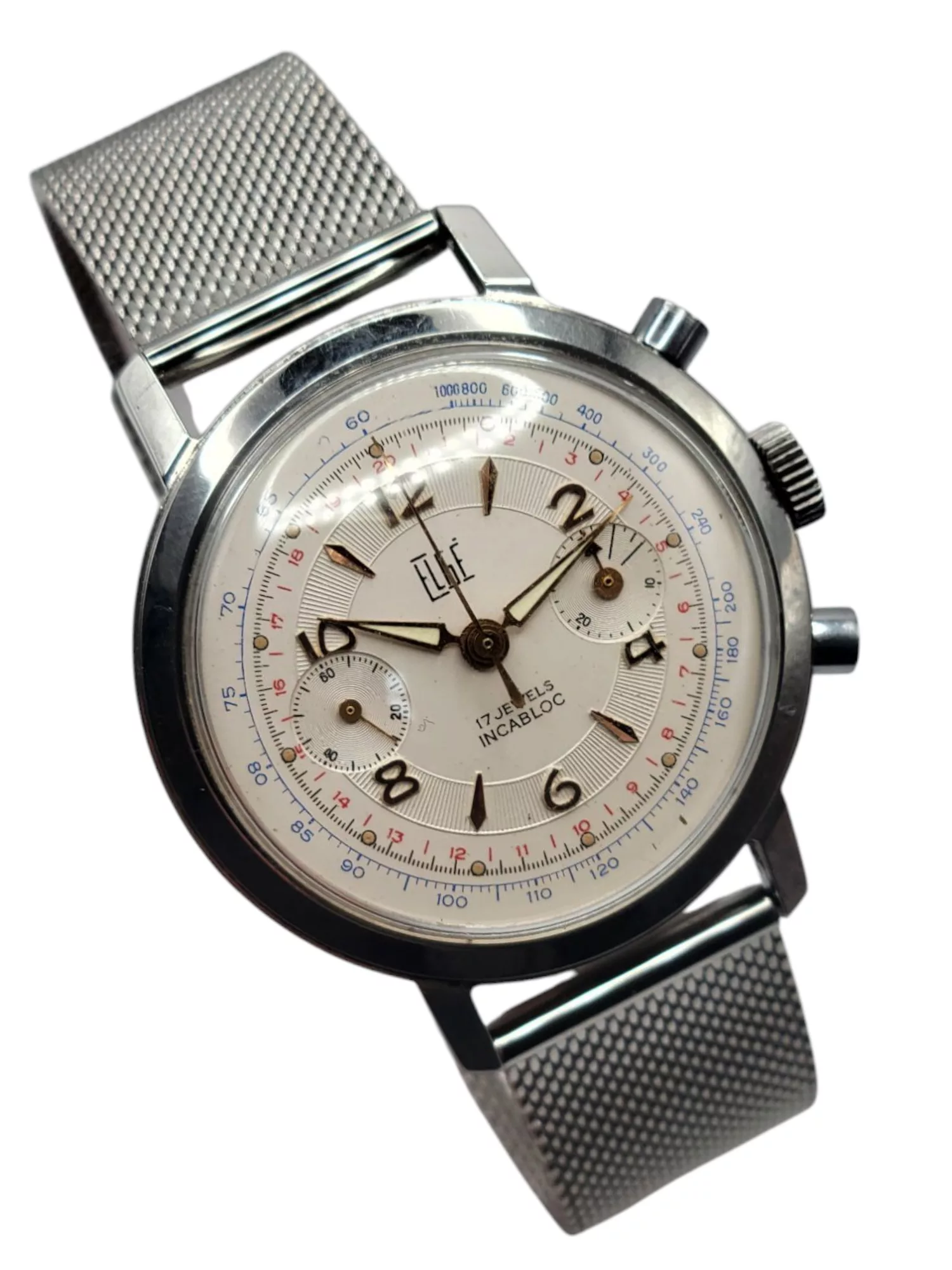 Chronographe vintage Landeron 248 – Cadran Elgé 37mm