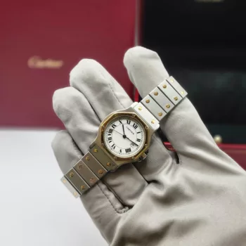 Cartier Santos Octogonale réf. 2966 boite, sur boite
