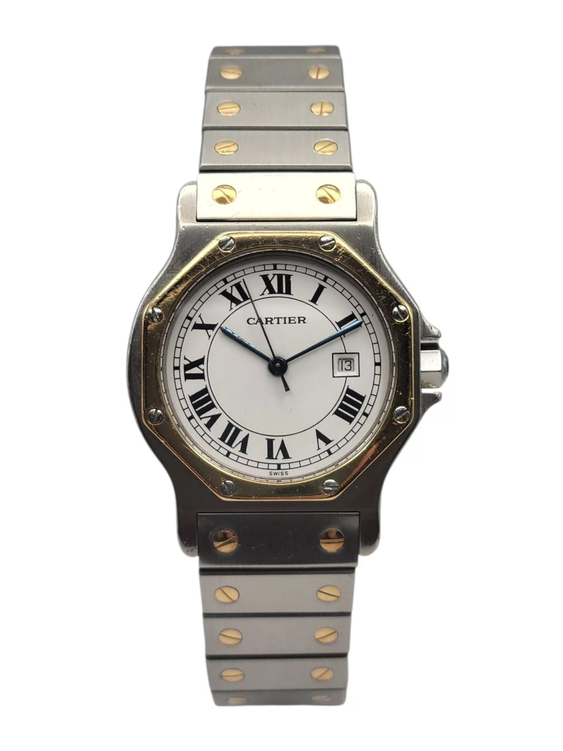 Cartier Santos Octogonale réf. 2966 boite, sur boite